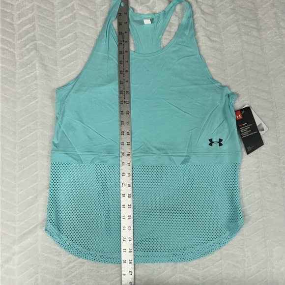 Under Armour tank top, girls size XL aqua nwt - Picture 2 of 8